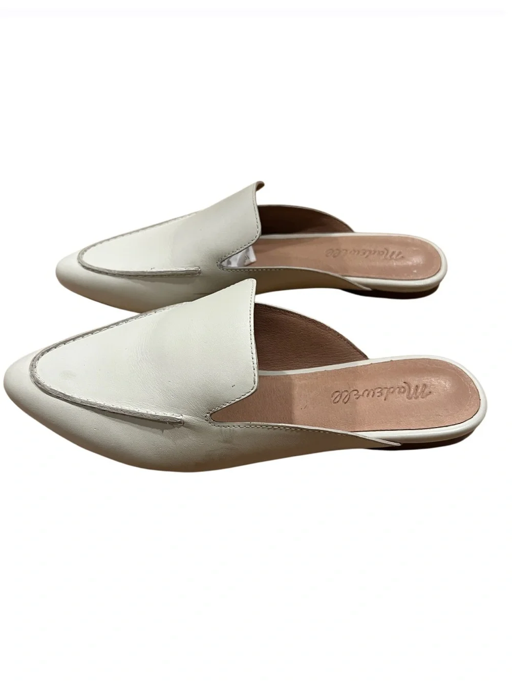 The Frances Skimmer Mule in Leather Ivory Size 7.5 New